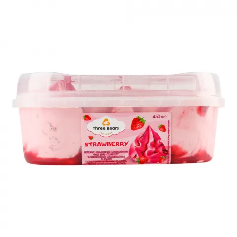 Морозиво Три Ведмеді 450 г Полуниця