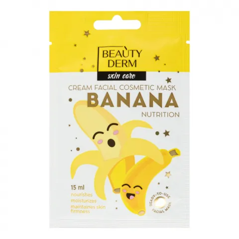 Маска Beauty Derm 15 мл косметична живильна з Бананом