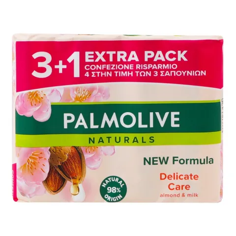 Мило Palmolive 3+1 90 г Naturals Мигдаль та Молочко