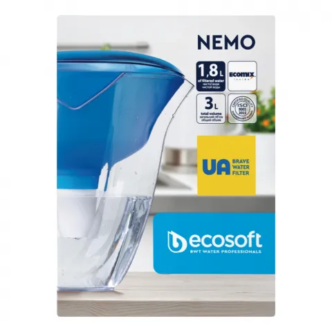 Фільтр-глечик Ecosoft 3 л Немо синій/сапфіровий