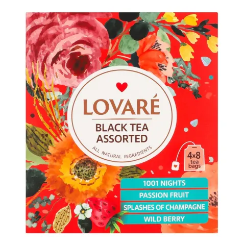 Чай Lovare 32 шт. Чорний асорті
