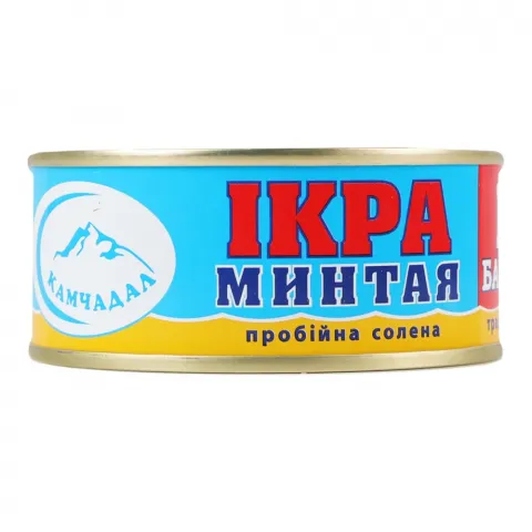 Ікра Минтая пробійна солена Камчадал 80 г з/б