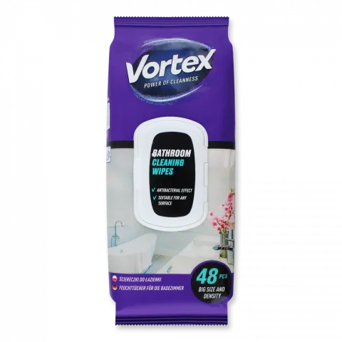 Серветки вологі Vortex 48 шт. д/ванної господарчі