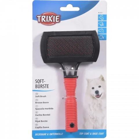 Пуходерка Trixie д/собак гум. ручка з кульками 10х17 см 2301