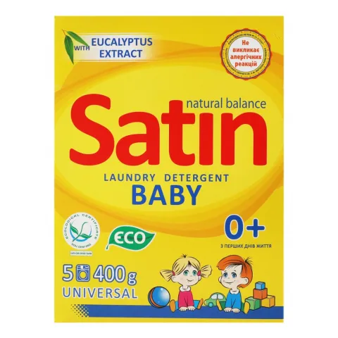 Порошок Satin Natural Balance 400 г д/дитячого одягу