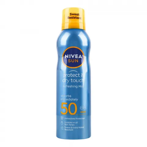 Спрей Nivea Sun 200 мл сонцезахисний освіжаючий Захист та сухий дотик SPF 50