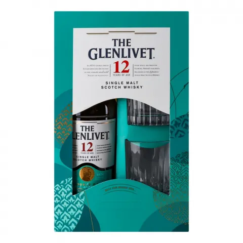 Набір Віскі The Glenlivet 0,7 л 40 12 років +2 склян.