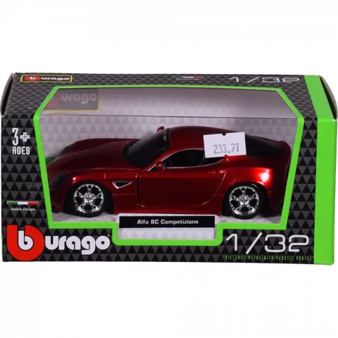 Іграшка Автомодель Alfa 8C Competizione 2007 асорті чорний металік червоний металік 1:32 18 43004
