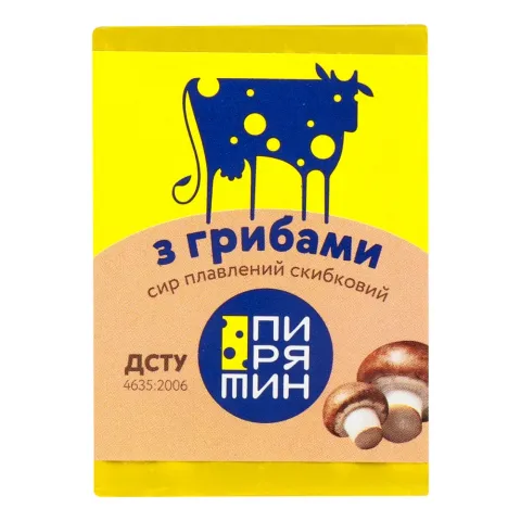 Сир плавл. Пирятин 70 г з грибами 38/55