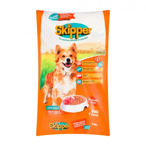Корм д/собак Skipper 3 кг з куркою та яловичиною