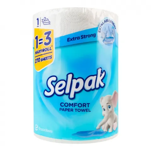 Рушник папер. Selpak Comfort Maxi 1=3 білий