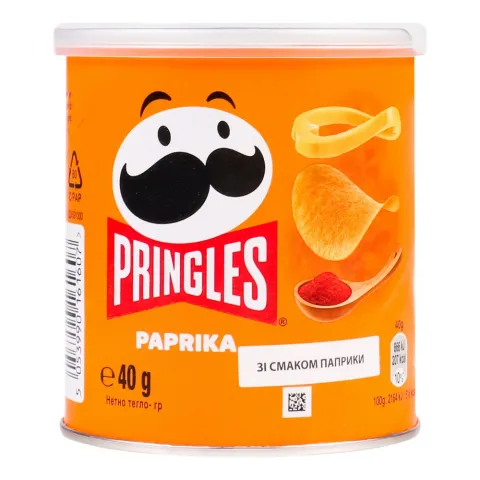Чипси картопл. Pringles 40 г Паприка (Бельгія) И607
