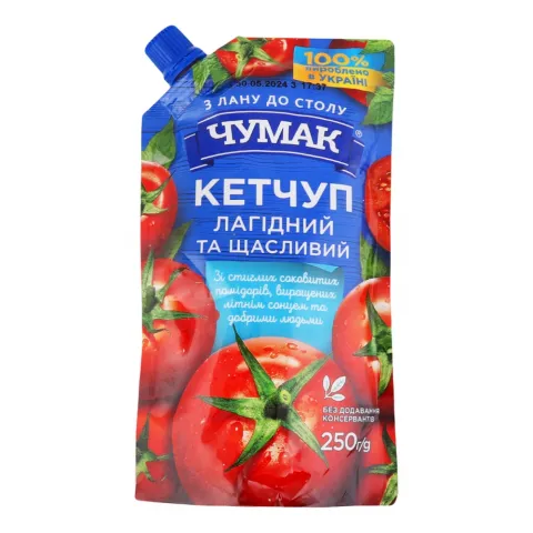 Кетчуп Чумак 250 г пак. Лагідний