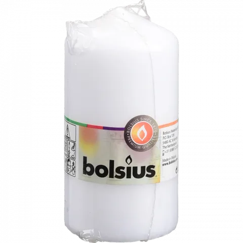 Свіча Bolsius 130/68 1 шт. Білий, 43 год., арт. 103615300102