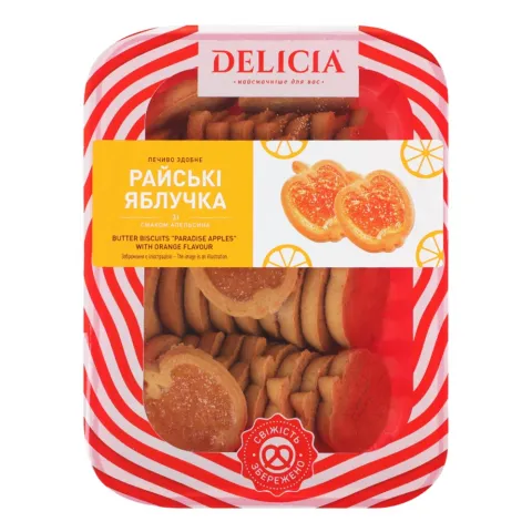Печ Деліція 350 г Райські яблучка зі смак. апельсину