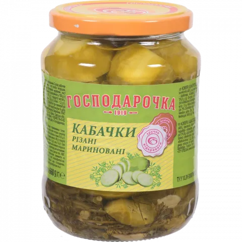 Конс Кабачки Господарочка 660 мл скл. твіст різані
