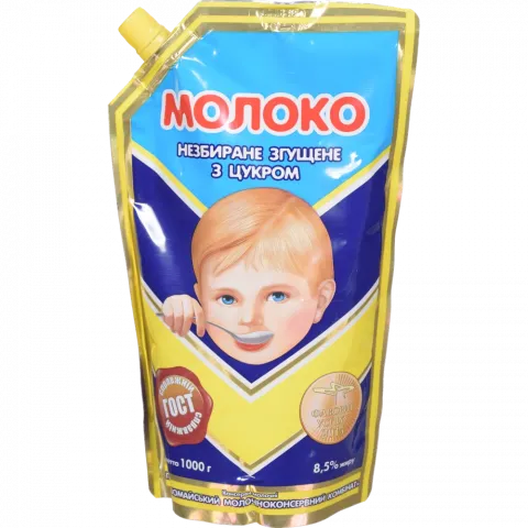 Молоко згущ. ПМКК 1 кг д/пак. ДСТУ