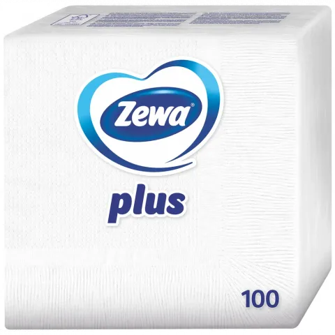 Серветки Zewa 100 шт. Плюс білі