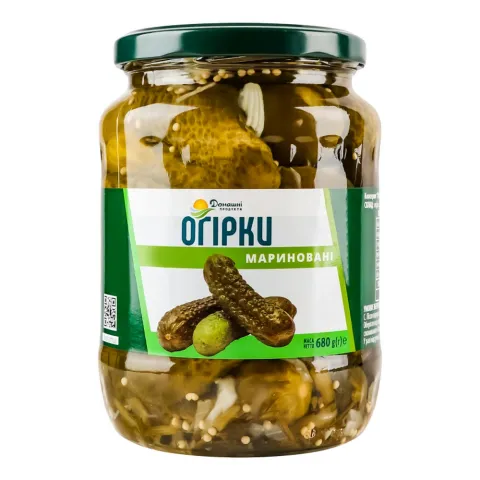 Конс Огірки Домашні Продукти 680 г марин.