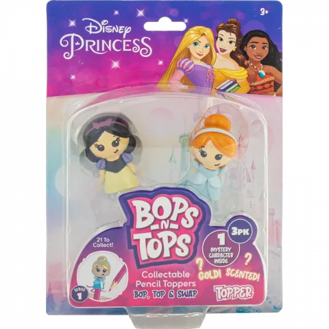Ігровий набір фігурок-топерів Sambro Bop n Tops Принцеси Дісней 3 фігурки DSP20-3980-KV-FO