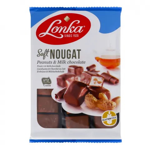 Цукерки Lonka 220 г Нуга в мол. шок. з арахісом