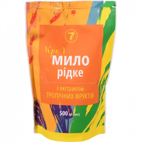 Крем-мило рідке 7` 500 мл д/пак. з екст. Тропічних фруктів`