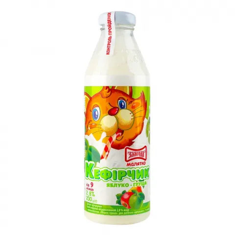 Продукт кефірний Злагода 200 г скл. 2,8 Яблуко-груша