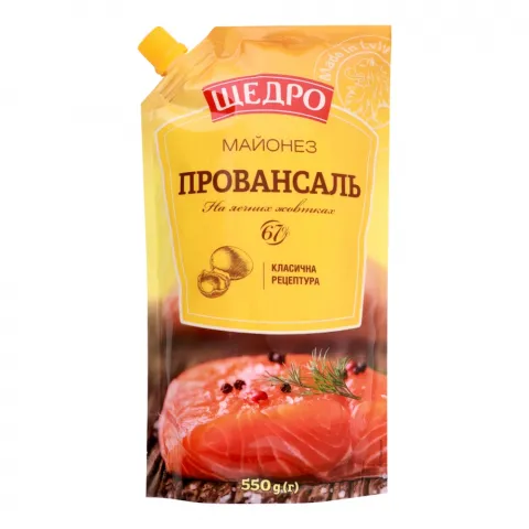 Майонез Щедро 550 г д/пак. Провансаль 67