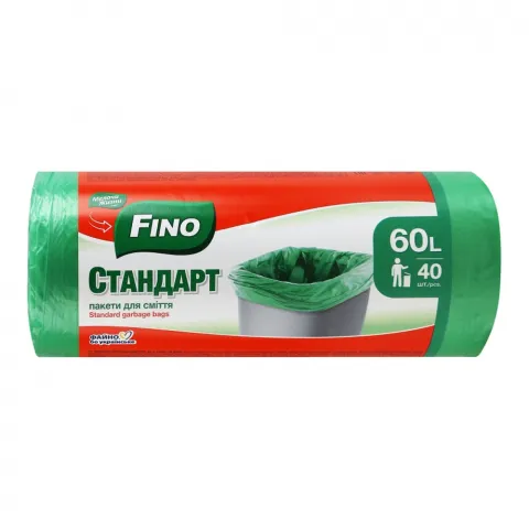 Пакети д/сміття МЖ/FINO 60 л 40 шт. Стандарт 3527/0036