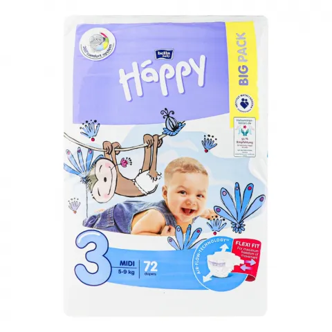 Підг. Bella Happy 72 шт. Midi 3 (5-9 кг)