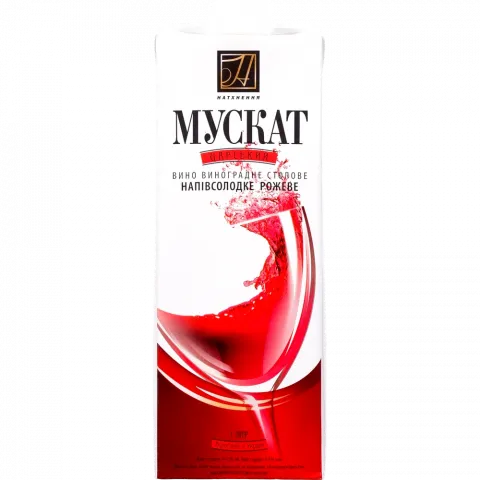 Вино Натхнення Мускат Царський 1 л т/пак. рожев. (Агро-Дар)
