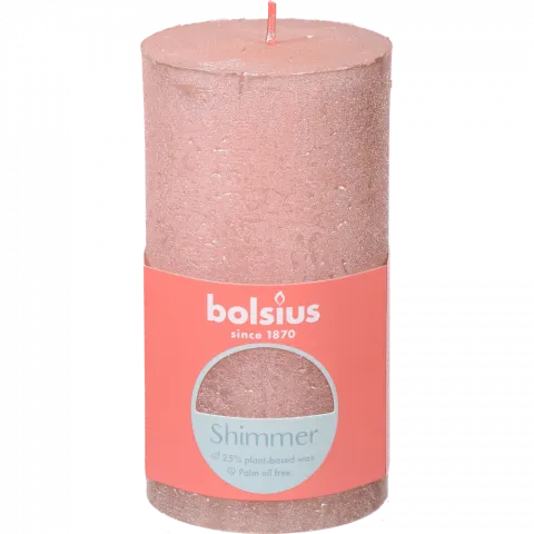 Свіча-стовпчик Bolsius 130/68 перлин. рожевий , 60 год, арт. 103667647150