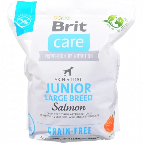 Корм д/собак Brit Care GF Junior Large Breed Salmon and Potato 1 кг д/цуценят великих порід 132723