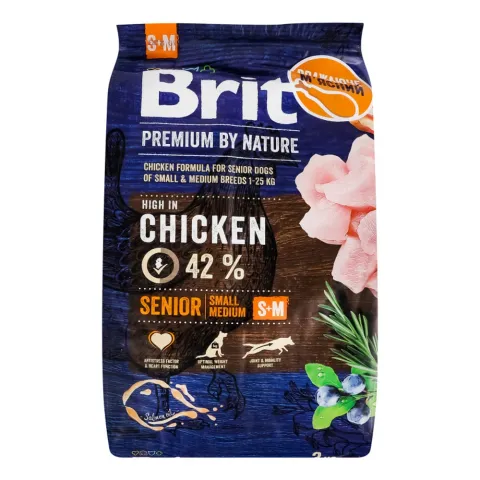 Корм д/собак Brit Premium 3 кг сух. похил. віку дріб. та серед. порід з куркою 170820