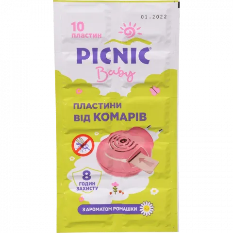 Пластини в/комарів Picnic 10 шт. Baby ромашка