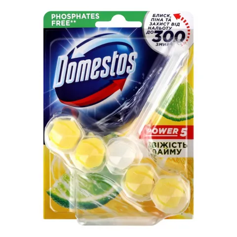 Освіж. д/унітазу Domestos 55 г Power Свіжість лайму