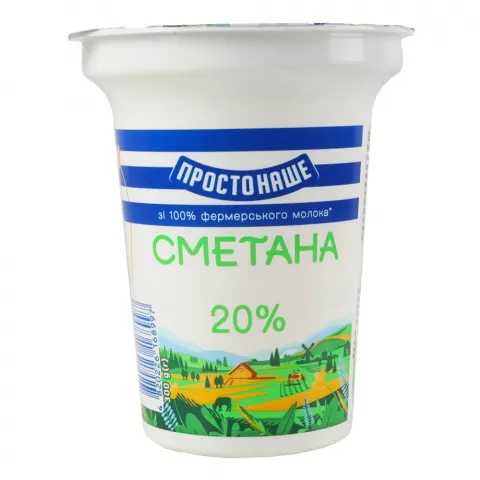 Сметана Простонаше 20 300 г стак.