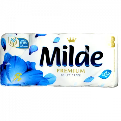 Туал. папір Milde 8 шт. Преміум Cool Blue 3-шар. И393 (Болгарія)