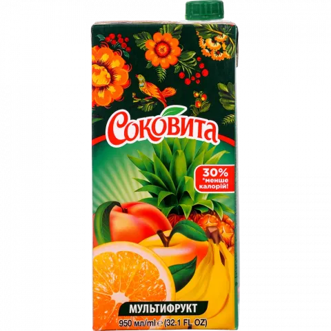 Напій б/алк. Соковита 0,95 л Мультифрукт