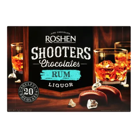 Цукерки Рошен Shooters 150 г з ромовим лікером