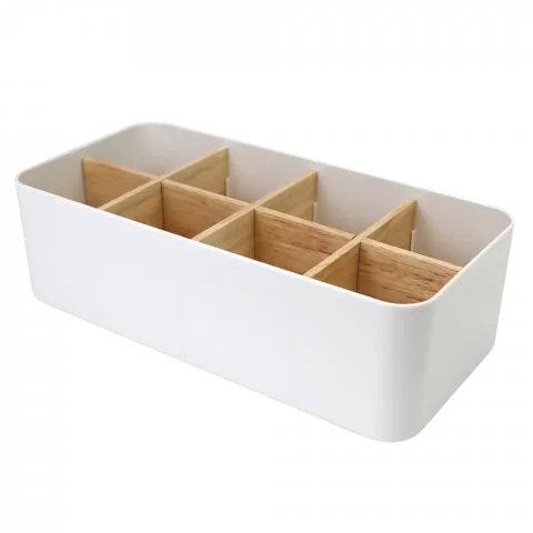 MVM Органайзер д/дрібниць FH-03 WHITE/WOOD пласт/дерево 7545