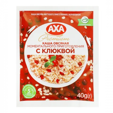 Каша АХА вівсяна 40 г Журавлина