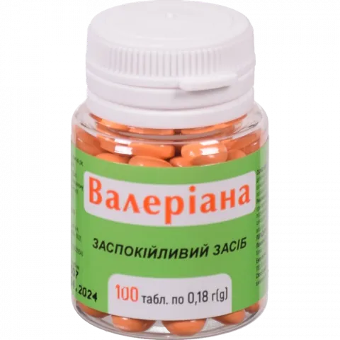 Добавка дієтична Enjee Валеріана 180 мг 100 табл. флакон