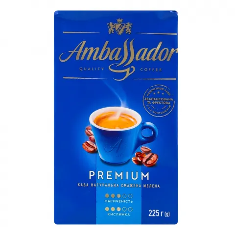 Кава Ambassador 225 г мел. Premium
