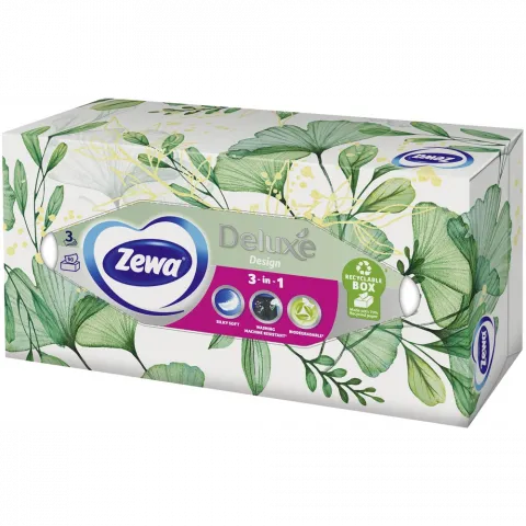 Серветки в кор. Zewa 90 шт. Deluxe