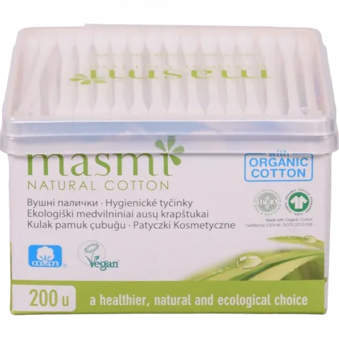 Ватні пал. Masmi 200 шт. органічні