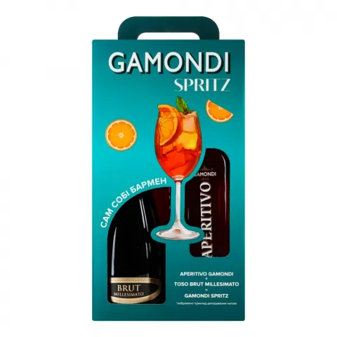 Набір Напій алк. винний Gamondi Aperitivo 1 л + Ігристе вино Toso Brut Millesimato 0,75 л