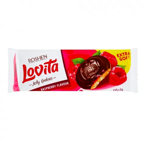 Печ Рошен Karolina/Lovita 135 г з желейною начин. зі смаком малини
