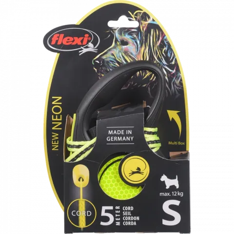 Рулетка Flexi Neon S 5 м чорна