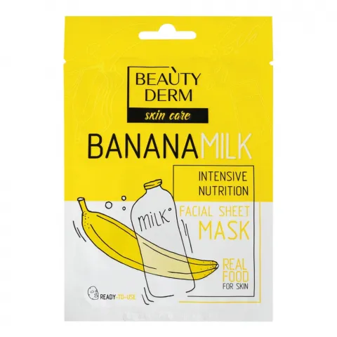Маска Beauty Derm 25 мл тканинна Банан молоко